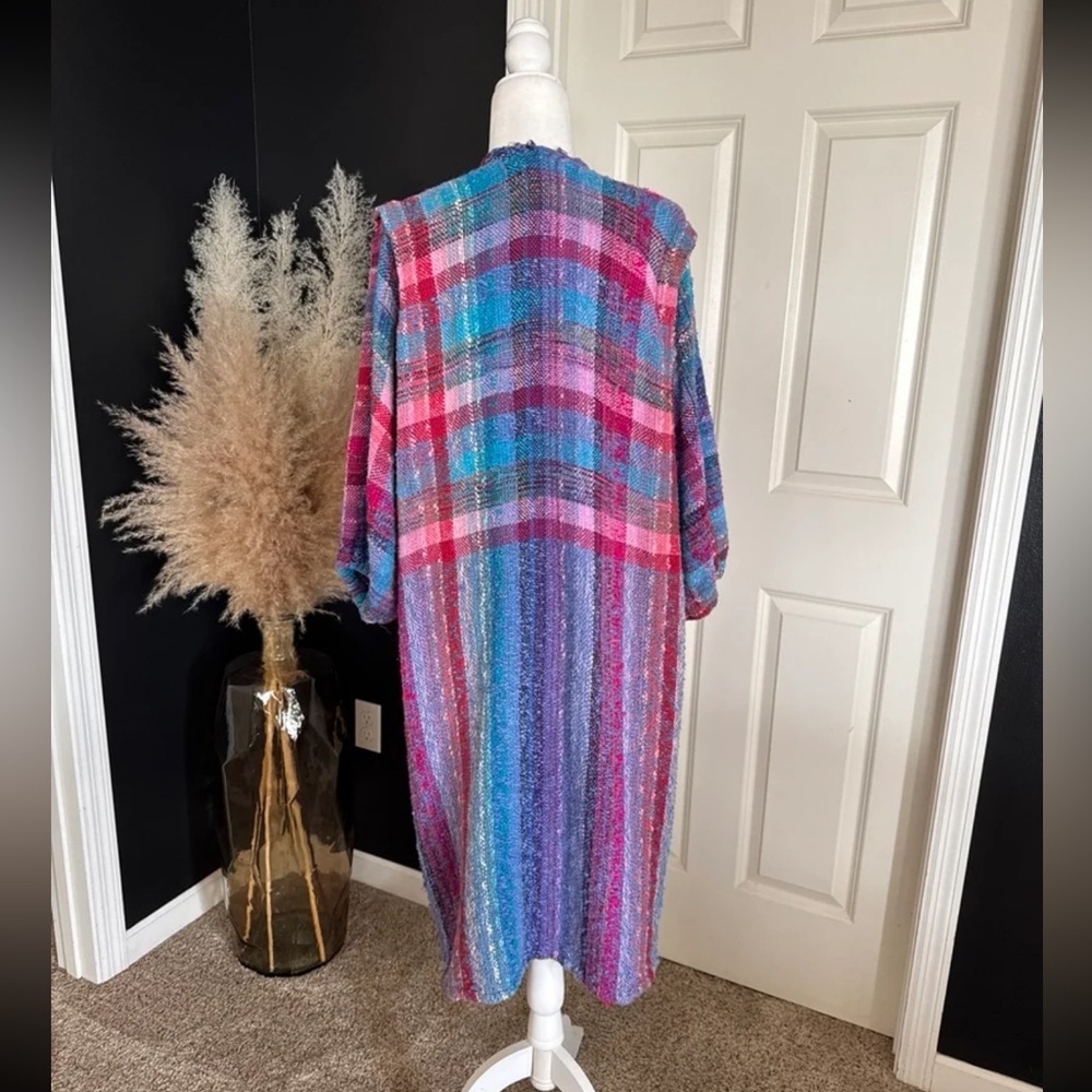 Vintage Elizabeth Jenkins Fiber Artist Handwoven Jacket Duster One Size - Picture 3 of 12